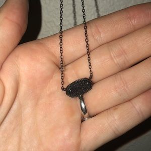 Black drusy Kendra Scott necklace